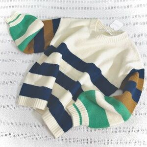 Altar'd State Cream Knit multicolored Sweater